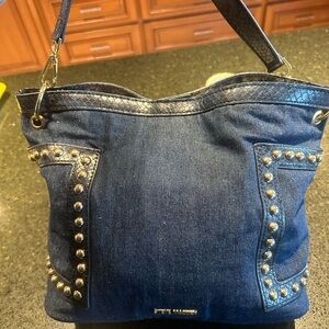 Steve Madden Blue Denim Studded Women's Bag